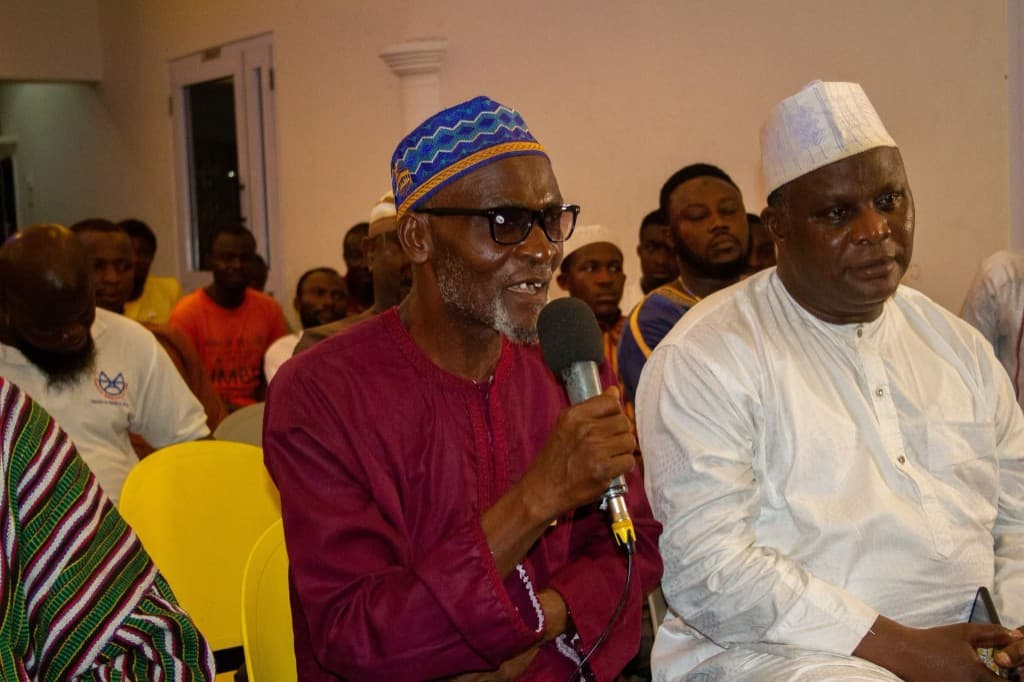 Community elder speaking at a DATEX dialogue and guidance session