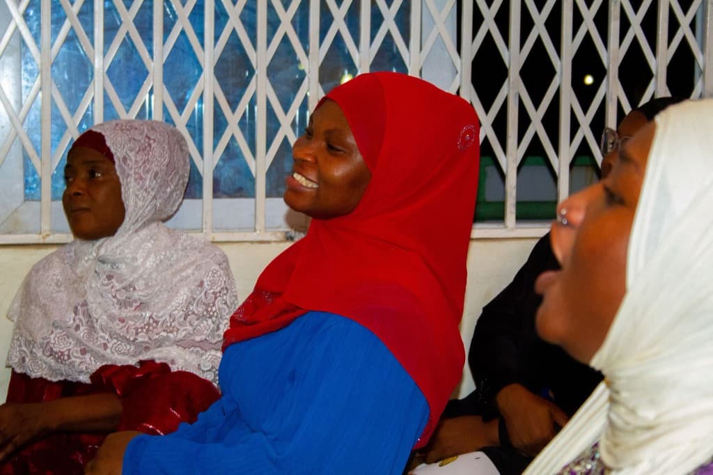 Women engaged in a DATEX counselling program discussion