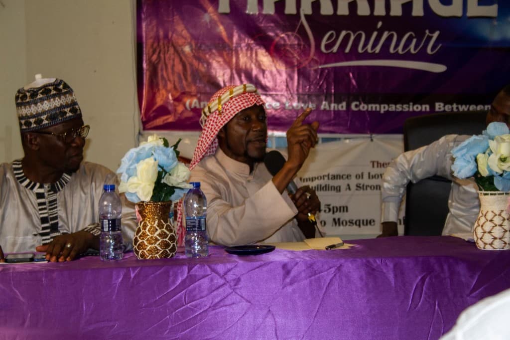Panel speaker at the Marriage Seminar with Tawheed Centre for Counselling and Guidance banner